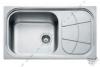 Baloldali medencs egymedencs mosogattlca karcmentes szne inox 0 7 mm lemezvastagsg 3 5 coll lefoly tartozkok rgztkszlet szifon lefoly s tlfoly mretek szlessg x mlysg 860 x 500 mm 