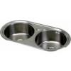 Szn inox kerek medencs mosogattlca 2 medence perforlt 3 1 2 lefoly szrkosr szifon mret 85 x 45 cm 18 cm mly 2 v garancia