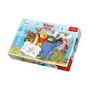 A puzzle sznes oldalt kirakva meg kell fordtani a kpet s a gyermek egy kisznezhet kpet kap