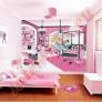 Barbie rzsaszn lomszobja fali tapta Walltastic
