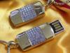 Aranyszn medl csiszolt veg berakssal fmhzas Usb stick lnc nlkl 4 Gb trol kapacits 3 v garancia mret 3 2 x 1 6 cm