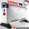 HEIZLFTER 2000W HEIZSTRAHLER HEIZGERT KONVEKTOR RADIATOR HEIZUNG Heizkrper