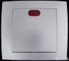 ELECTRIX HAKAN SR 2501 egyplus kapcsol jelzfnnyel ezst EM 380606
