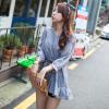 Frilled Puff Sleeve Top with Cord