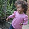 Merino Wool Puff Sleeve Top Candy Pink