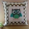Baglyos dszprna Dekorci Baba mama gyerek Kzzel festett dszprna huzat 47x47 cm es Az eleje frzzel blelve tltprna rendelhet Meska