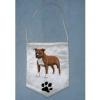 Zszl visszapillantra szines amstaff rajzzal