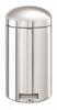 Brabantia Retro pedlos szemetes 12 literes manyag vdrrel Brilliant Steel sznben