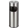 VEPA BINS Tzll szemetes rozsdamentes acl hamutartval kombinlt ezst UVB027 webshop termk kpe
