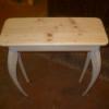 Pklb asztalka Btor Dekorci Asztal Tmr fenyfbl kszlt ves lb kisasztalka magassg 90 cm asztallap mrete 70x30 cm natr 190 Meska