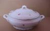 Antik Zsolnay porceln mezei virgmints ovlis levesestl fedvel Zld pajzspecstes jelzett hibtlan Zsolnay porceln