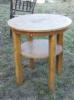 Rgi antik fa kerek asztal thonet szgletes lb