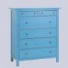 Festett 6 fikos Hemnes szekrny tmr erdei feny s farostlemez kombincijbl pcolt ttetsz akril lakkozssal 110x51x132 cm