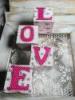 Pink LOVE kockk szobai dekorci vagy akr fotzsi kellk