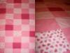 RENDELHET 140 x 200 cm felntt patchwork takar Rza mints ngyzetekbl
