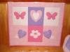 Lila rzsaszn patchwork falvd gyerekszobba