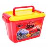 Manyag mini trol doboz Verdk Cars kppel az oldaln Kt oldaln lezrhat kzi fogantyval elltott piros szn praktikus trol Mret 17x24 5x16 5 cm