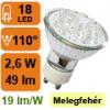 LED Master 18 ledes melegfehr 110 led lmpa