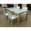 ALU asztal brilins 100x50mm-es profil lbakkal, veg asztallappal