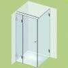 VARIOGLASS zuhanykabin GLOBUS zsanrral 204 es szria 100X90x200 cm vztiszta veggel
