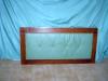 tcsillagos szllodbl szrmaz hasznlt j llapot falra akaszthat franciagy fejrsz sttbarna sznezett profilos NDF farsz mlytztt zld mbr huzattal kt mretben Mret 145 x 70cm