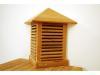 A Tower fali lmpa ngyszgletes 20x20x40 cm es Teak fbl lersa