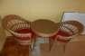 Elad rattan asztal fotellal