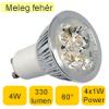 Gu10 power led spot izz a halognekhez hasonl fnyszrsi szggel Ez a led spot a 4 db 1 wattos power led segtsgvel egy 40 wattos halogn kivltsra alkalmas