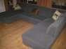 Szrke U alak design lgarnitra kanap 280 x 190 cm