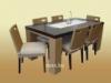 Klnleges fonat fa tkezgarnitra Tmr fa szerkezeten klnleges fmszlat tartalmaz fonott papir asztal 180x90x73 cm sz m ma szk 6 db 45x60x83 48cm sz m ma