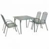 5 rszes szett aclcs vz l s htrsz rcsozott fm Elemei 4 raksolhat szk mret 56 x 97 x 71 cm Asztal mret 140 x 90 x 72 cm Kedves online megrendel Jogosult a megrendelstl a termk tvte