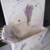 Levenduls falitrol beleval hajkefvel Btor Dekorci Otthon lakberendezs Troleszkz Decoupage szalvtatechnika Festett trgyak Nagy mret fa trol a frdszobba elszobba 40 x 26 cm a tro