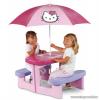 Hello Kitty mintval dsztett piknik asztal napernyvel kiegsztve A naperny 90 s 150 cm kztt llthat Az asztallap magassga 47 cm a pad magassga 26 cm a szlessge pedig 19 cm Kertben s lak