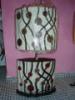 Kzzel ksztett s festett modern asztali lmpa szlessg 30cm mlysg 16cm max magassg 65cm