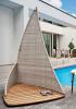 Modern mrattan s teak kerti zuhany GARVIDA Velaro