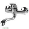 Mosogat mosd csaptelep falra szerelhet fnyes 20cm hajltott szrral 40mm hzras kermia betttel