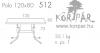 Polo 120x80 asztal alumnium lbakkal