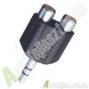 JACK RCA Dupla talakt aljzat AC 17X 3 5 mm sztere dug 2 x RCA aljzattalakt