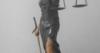 Justitia szobor 76 cm bronz