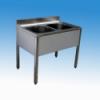 Ktmedencs nagykonyhai s ipari mosogat 1000x600x850 mm lbazattal szifonnal 400x400x250 mm es medenckkel
