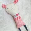 Nyuszi Bbijtk Baba mama gyerek Jtk Baba mama kellk Baba jtk Hmzs Varrs Kis fogdosnival llatka puha pamutbl kislny babknak Hmzett arcocskja szinte megszlal Kis f Meska