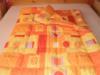 Dupla paplan gynem huzat garnitra ktszemlyes 5 rszes szett 200x220 cm paplanra vidm meleg narancssrga mints