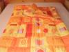 Dupla paplan gynem huzat garnitra, ktszemlyes, 5 rszes szett, 200x220 cm paplanra - vidm, meleg narancssrga mints