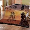 Mints pamut pld leoprd 200x220cm Naturtex