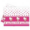 Cikkszm g81795 Rzsaszn szivecsks party asztaltert Hello Kitty felirattal s mintval szlina