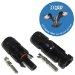 HQRP Pair MC4 Solar Panel Connector male female M F for PV Photovoltaic System plus HQRP Coaster