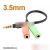 Audio Stereo 3 5mm 1 frfi 2 ni adapter kbel