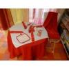 140 cm textil piros kerek asztaltert