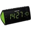 Zld szn LED kijelzvel SCR 170 GN Digitlis kijelzs frekvencia hangolsnl Zld LED kijelz 3 cm FM rdi Dtum v kijelzs Ketts breszts Ismtelt breszts Sleep funkci Kijelz automatikus f