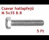 Csavar hatlapfej M 5x35 8.8